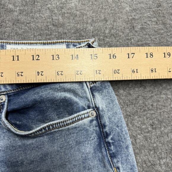 Rag & Bone Dre Low Rise Slim Boyfriend Jeans Womens 26 (30x29) Blue Stretch - Picture 7 of 9